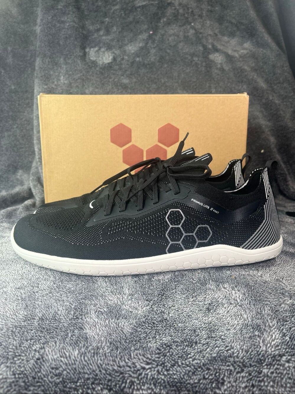 Vivobarefoot Primus Lite Knit Obsidian Men Size EU 45 / US 11.5 - 12 New in Box